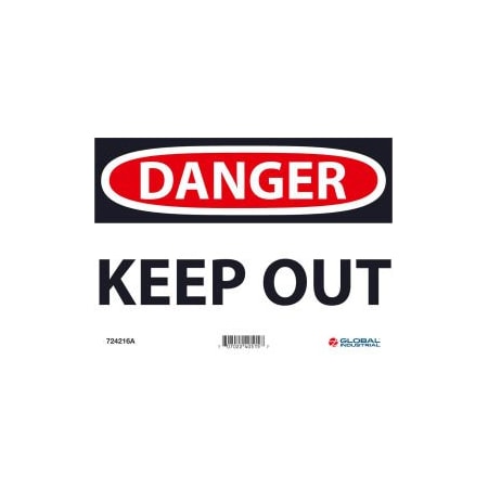 Nmc Danger Keep Out 7x10 Aluminum GLOD59A